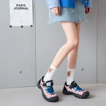 Kojinės moteriškos pavasario vasaros naujus produktus triušis mielas saldus plonas korėjos versija jk baltos kojinės animacinių filmų ponios vidutinio vamzdis kojinės
