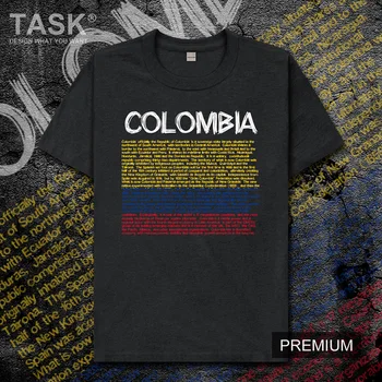 Kolumbijoje-Kolumbijos PULKININKAS t shirt mens naujas Viršūnes, t-marškinėliai trumpomis rankovėmis drabužius palaidinukė rinktinės šalyje vasaros Mados viršūnes