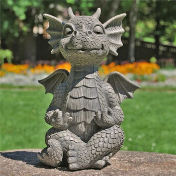 Kūdikis Drakonas Sodo Skulptūros Dekoro Žavinga Jogos Dragon Dervos Statula Namo Lauko Apdaila, Dekoratyviniai Ramiojo Vandenyno Giftware
