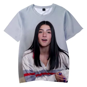 Kūrybos Hype Namas Trumpas Rankovės Marškinėliai Charli Damelio Marškinėliai Vyrų/Moterų Addison Rae T-shirt 3D Boy/girl Drabužiai Viršūnės