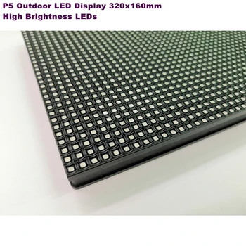 LED Matricos P5 Lauko Ekrane 320x160mm 64x32Pixel 1/8 Nuskaitymo SMD2727 RGB HUB75 Spalvotas LED Ekranas