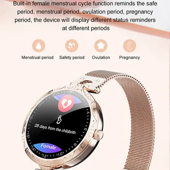Mados Smart Watch Moterų AK22 IP68 Vandeniui, Širdies ritmą, Kraujo Spaudimą, Stebėti Smartwatch Dovana Ponios Žiūrėti Apyrankė