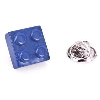 Mados vyriškos Sagės mėlyna blokų dizainas neckpin Didmeninė Atlapas Pin aukštos kokybės mens priedai nemokamas pristatymas XZ010
