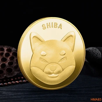 Metalo Auksą, Padengtą Fizinio SHIBA SHIB Monetos Suvenyrų Progines Kolekcines, Monetas, Monetų
