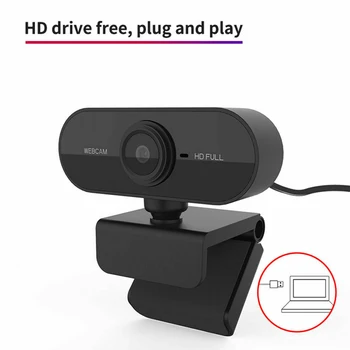 Mini HD1080P Kamera, Kompiuteris PC WebCamera su USB Kištukas, Built-in Mikrofono-Live Transliacijos Vaizdo skambučius Konferencijos Darbą