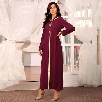 Musulmonų Ilga Suknelė Kaftan Caftan Marocain Abaja Dubajus Turkija Lslam Hijab Afrikos Suknelės Moterų Apdaras Arabe Musulman Djellaba 2021