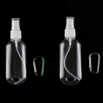 Naujas nešiojamas kabliukas raktų žiedas sub-butelis dezinfekuoti alkoholio purškimo butelis, skaidrus vertus sanitizer butelis tuščias butelis losjonas
