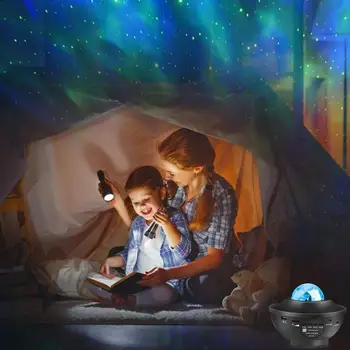 Naujas Spalvingas Žvaigždėtas Dangus Galaxy Projektorius naktinė lempa Vaiko Blueteeth USB Muzikos Grotuvas Star Naktį Šviesos Romantiška Projekcija Lempos