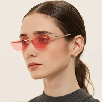 Nemokamas pristatymas 2021 Pusapvalės taškus spalvų lęšių akiniai nuo saulės retro mados akiniai vyrams ir moterims