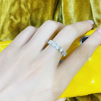 Nemokamas Pristatymas Sidabras 925 žiedas širdies žiedas, Žiedas Crystal Ponios Papuošalai Mergina dovana moters priedai