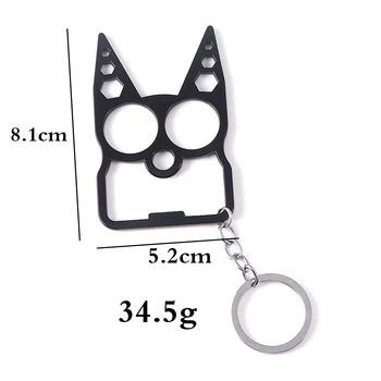 Nešiojamų Cute Kačių Peilis Multi-tool Atsuktuvas Keychain Lauko Dalykėlių Metalo Butelio Atidarytuvas, Virtuvė, Mini Alaus Įrankiai ausies katė