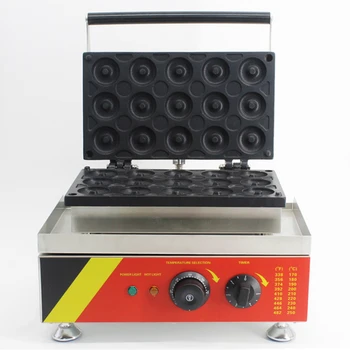 NP-537 Elektros spurga mašina Komercinės 15 skylių spurgos mašina saldus kviečių žiedas pliurpalas mašina kepimo spurgos 220V/110V 1,5 KW