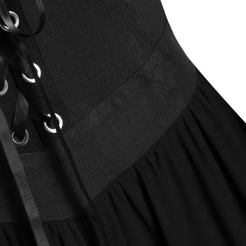 Plus Size Drugelio Nėrinių Rankovės Gotikos Suknelės Moterims Seksualus Stebėjimo Vintage Suknelė Klubas Šalis