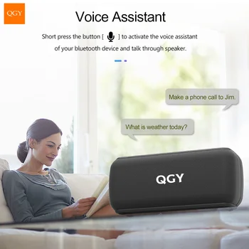 QGY X8 60W Portable Bluetooth Garsiakalbių, Bass su žemų dažnių Belaidžio IPX5 atsparumas Vandeniui TWS 15 val Grojimo Laikas Balso Asistentas Extra