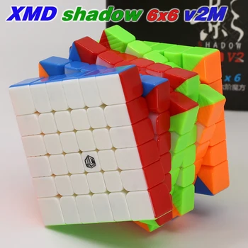 QiYi XMD Magnetinio Kubo 6x6x6 6x6 Stickerless Magnetas Įspūdį Profesinio Mokymo Greičio Stebuklinga Cubo Twist Išmintis Žaislas Žaidimas 6*6