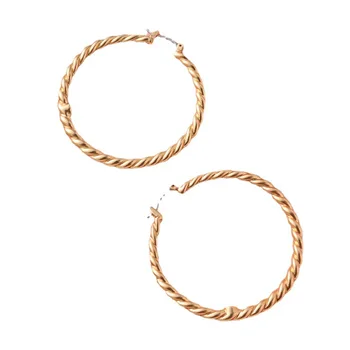 RLX-073 Gamyklos paprasta, piemenų pučiamųjų auksu spiraliniai auskarai s925 sidabrinė adata auskarai didmeninė pritaikymas savo reikmėms