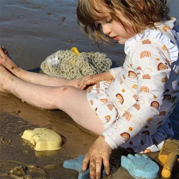 Silikono Paplūdimio Žaislų Rinkinys Smėlio Žaislai Vaikams Vasarą Kasti Smėlio Žaislai, Lauko Vaikų Vandeniu Žaidimą Žaisti Žaislas Smėlio dėžės Rinkinį