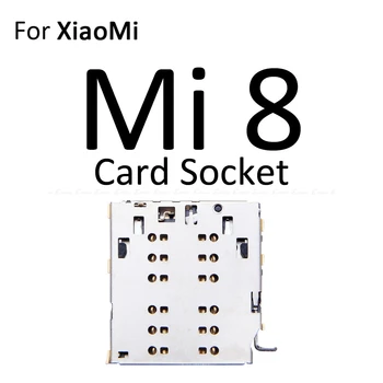Sim Micro SD Kortelės Lizdas Laikiklio Lizdo Dėklas Reader XiaoMi Mi 8 Lite A1 5X Adapteris Bako Jungtis atsarginės Dalys