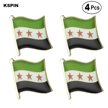 Sirijos trijų žvaigždučių Vėliavos Pin Atlapas Pin Ženklelis Sagė Piktogramos 4pcs