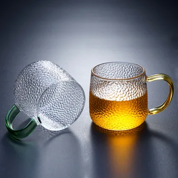 Skaidraus stiklo, karščiui atsparaus Kavos Puodelis kūrybos namų ūkių kavos puodelis su rankena