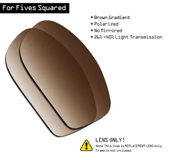 SmartVLT, Poliarizuota Akiniai Pakeitimas Objektyvai už Oakley Five Kvadratu - Ruda Gradientas Atspalviu