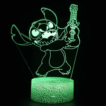 Star Baby Animacinių filmų Dygsnio 3D LED Nakties Šviesos Usb Plug-In 7/16 Spalvos, staliukas, Lempa Kūrybingi Gimtadienio Dovana, Papuošalai