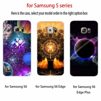 Telefono dėklas Samsung Galaxy S20 S21 S8 S9 S10 S11 Plius Padengti S10E Lite Ultra S7 Krašto tarpžvaigždinės Violetinė Space Star Uitra