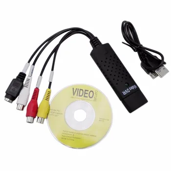 USB 2.0 Lengvai Bžūp Vaizdo TV, DVD, VHS DVR Surinkimo Adapteris Lengviau Dangtelis USB Video Capture Device paramos Win10
