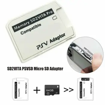 V5.0 SD2VITA PSVSD Pro Adapteris Tinka PS Vita Henkaku 3.60 Micro SD Atminties Kortelės Palaikymas Uo 256 gb 
