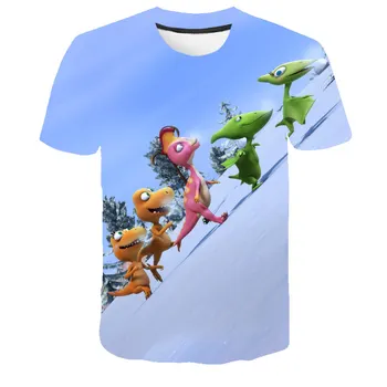 Vaikai Marškinėliai Animacinių filmų Gyvūnų Dinozauras, Kūdikių Berniukų, Mergaičių Vaikams, Vaikiška trumpomis Rankovėmis, Vasaros Drabužių 3D Anime Spausdinti Tee Camisetas
