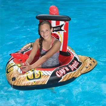 Vaikų Vandens Pripučiamų Valčių Su Vandens Purškimo Žaislas Vaikams Piratu Laivu laivelį Plaukimo Žiedas Pripučiami Plūduriuojantis Žaislas Eilės