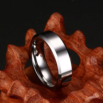 Vnox Juodas Volframo Karbido vyriški Vestuvių Žiedas Vestuvinis Žiedas Žmogui Papuošalai 6mm Pločio Anillos