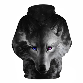 Vyriški Wolf 3D Spausdinimo Hoodie Švarkelis, Striukė Sporto Jumper 2021 Mados Pavasario Rudens Hip-Hop Jaunas ir Energingas Stilius Viršų