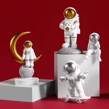 Šiaurės Kūrybos Čiuožimo Kosmosą Astronautas Skulptūros, Statulėlės Amatų Stalo, Namų Dekoravimo Reikmenys Šiuolaikinės Gimtadienio Dovana Animacinių Filmų