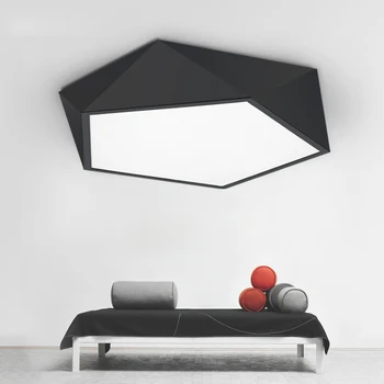 Šiuolaikinės geometrijos asmenybės geležies juoda kūno deimantų dizaino led lubų šviesos trumpa namų deco kambarį arcylic lighting90-260V