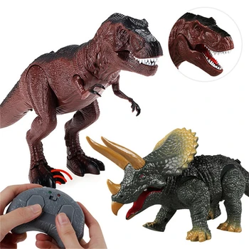 Žaislas Dinozauras Nuotolinio Valdymo Tyrannosaurus Rex Triceratopsas Juda Pėsčiomis Elektroninėmis Priemonėmis Gyvūnų Modelio Vaikų Berniukų Dovana