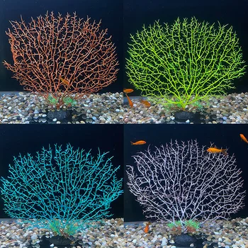 Žalia Violetinė Vandens Žolės Žiūrėjimo Dekoracijos, Dirbtiniai Povandeninių Augalų Modeliavimo Koralų, Žuvų Akvariumas Bako Apdaila