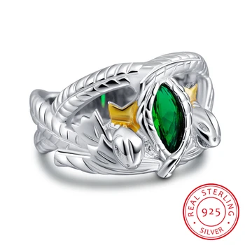 Žavesio Moteris Vyras Smaragdas Žalia Akmens Žiedas, Nekilnojamojo 925 Sterlingas Sidabro Vestuvinis Žiedas Senovinių Vestuvinių Žiedų, Moterims, Vyrams