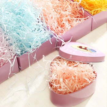 100g Raffia Paper Filling Gift Box.Raffia Candy Shipping Boxes Gift Fill Wedding Marriage Decoration Shredded Crinkle Material