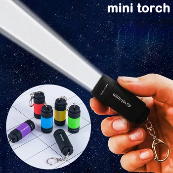 10vnt Klavišą Portable LED Žibintuvėlis Grandinės Mini Žibintuvėlis Lauke Vandeniui įmontuota Baterija USB Įkrovimo Žygiai, Lauko Kempingas