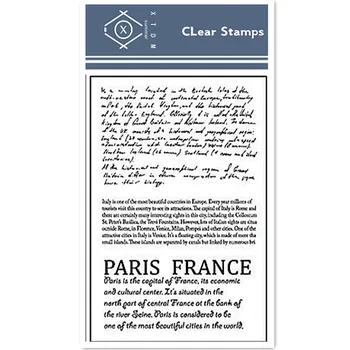 11*16cm tekstas Paryžiaus Skaidrus Aišku, Antspaudai / Silikono Riebokšliai Roller Antspaudą 