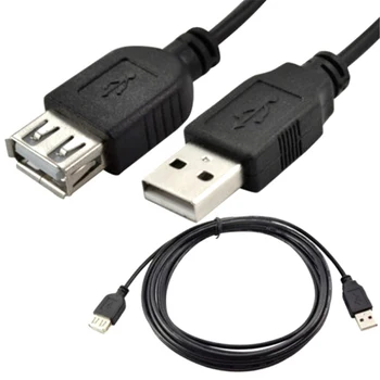 150/100cm USB prailginimo Kabelis Super Speed USB 2.0 Kabelis Vyrų ir Moterų Pratęsimo Įkrovimo Duomenų Sinchronizavimo Kabelis Laido Laido Extender