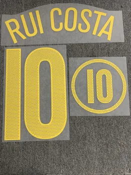 2004 Portugalija #10 RUI COSTA Nameset #7 Figo #17 C. Ronaldo Spausdinimo Pleistras Geležies Šilumos Perdavimo Lopai
