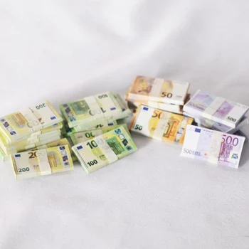 200Sheets 1/12 Miniatiūriniai Lėlių Euro Popieriniai Pinigai Modelis Žaislų, Aksesuarų, Žaislų Banknotų gyvenimo atmosferą lėlės namas