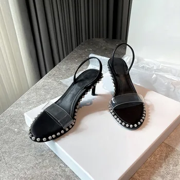2021 m. vasarą, naujos kartos galvos atidaryti kojų oda šoninės oro universalus moterų batai paprasta, skaidrios PVC vandens gręžimo atgal oro Sandalas