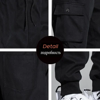 2021 Naujas Jogger Vyrų Krovinių Kelnės Lauko Taktinių Kariuomenės Kelnės Atsitiktinis Palaidų Streetwear Hip-Hop Multi-Pocket Mados Kelnės