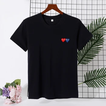 2021 naujas vasaros marškinėliai trumpomis rankovėmis mėgėjams moterų ir vyrų T-shirt, dviguba meilė modelis, vasaros laisvalaikio T-shirt, medvilnės trumpas
