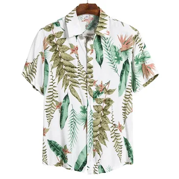 2021 Naują Atvykimo vyriški Marškinėliai Vyrams Havajų Camicias Atsitiktinis Vieną Mygtuką Laukinių Marškinėliai Spausdinami Trumpi rankovėmis Palaidinės, Topai
