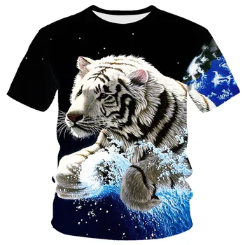 2021new stiliaus liūtų/tigrų marškinėliai atsitiktinis vyrų ir moterų 3d spausdinimo t-shirt hip-hop ' o T-shirt cool berniukas drabužių naujas vasaros viršų