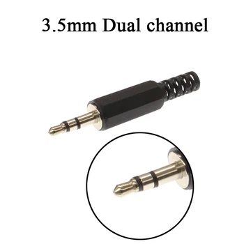 3.5 mm audio male kištukas jack adapteris, vienas dual channel/stereo ausinių jungtis 3,5 mm būsto stereo plug ausinės, audio plug